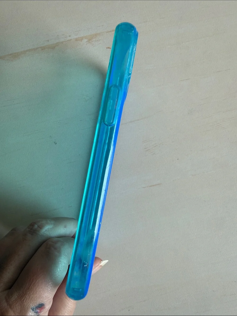 Velvet caviar blue jelly phone case